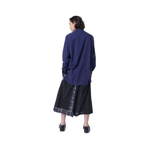 Broadcloth Chambray Loose-Fit Regular Collar Shirt
