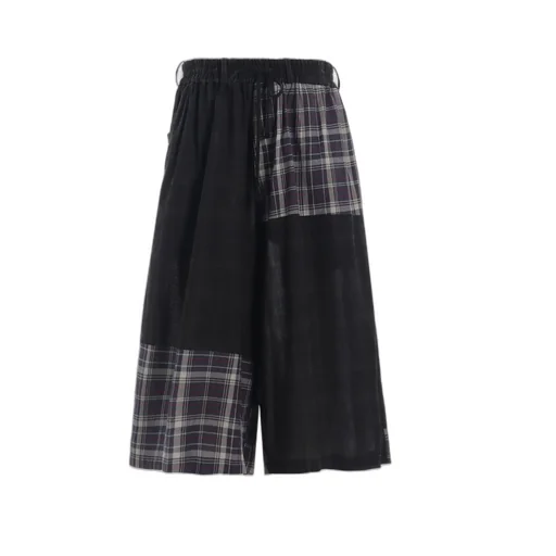 Madras Check Pigment Print Culotte Pants