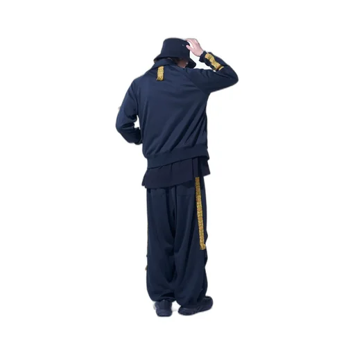 Pe/Smooth Jersey Knee Tuck Military Pants With Tyrolean Tapes