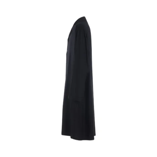 Rayon Twill Open-Collar Long Shirt