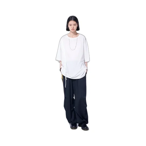 Pe/Smooth Jersey Knee Tuck Military Pants With Tyrolean Tapes