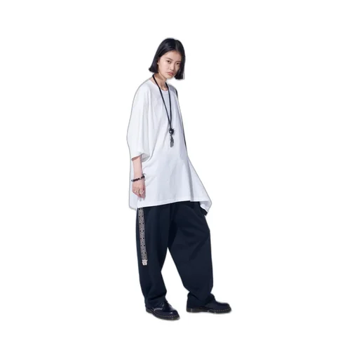 Pe/Smooth Jersey Side Tuck Trousers With Tyrolean Tapes