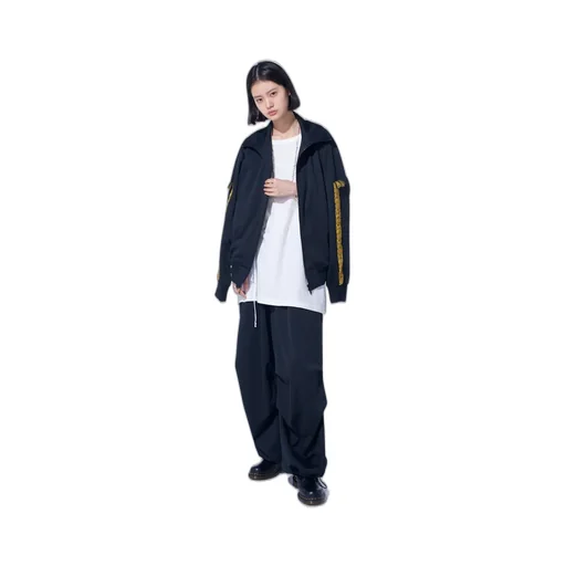 Pe/Smooth Jersey Knee Tuck Military Pants With Tyrolean Tapes