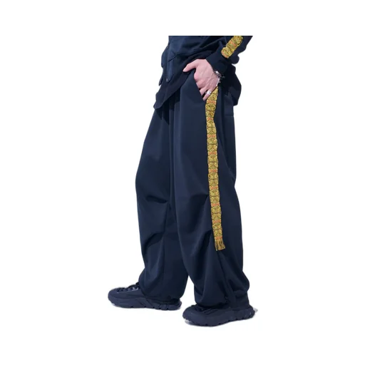 Pe/Smooth Jersey Knee Tuck Military Pants With Tyrolean Tapes