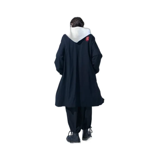 Classic Jersey Tyrolean Embroidery Collarless Long Cardigan