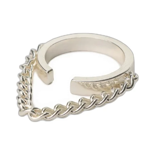 Brass Chain Ear Cuff Chain Ring