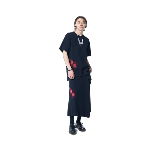 Classic Jersey Tyrolean Embroidery Wrap Skirt