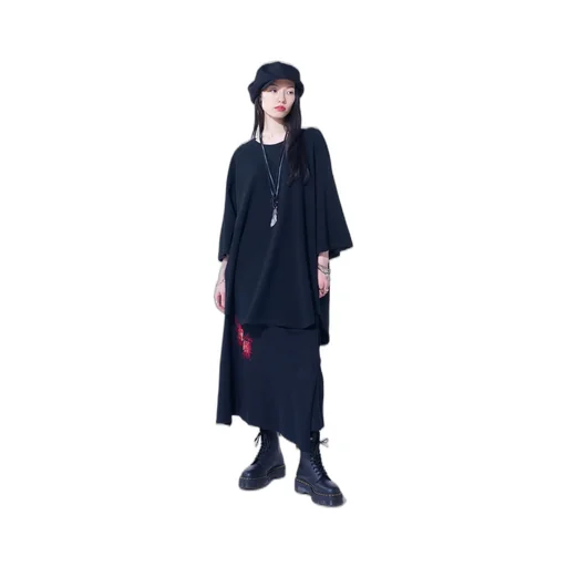 Classic Jersey Tyrolean Embroidery Wrap Skirt