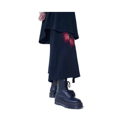 Classic Jersey Tyrolean Embroidery Wrap Skirt