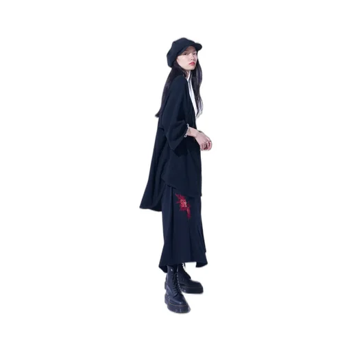 Classic Jersey Tyrolean Embroidery Wrap Skirt