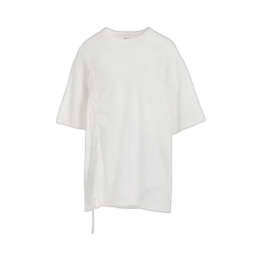 Soft Jersey T-Shirt With Gathered Strings