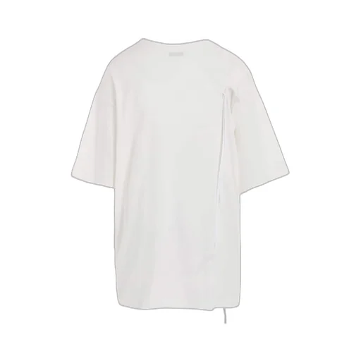 Soft Jersey T-Shirt With Gathered Strings