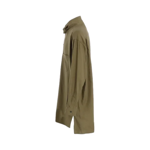 Cotton/Cellulose Broad Ribbon Collar Shirt