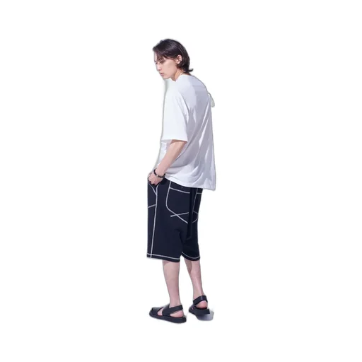Soft Jersey T-Shirt With Gathered Strings