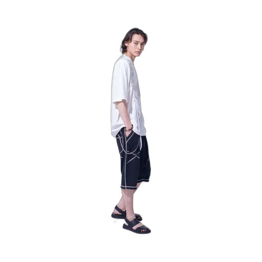 Soft Jersey T-Shirt With Gathered Strings