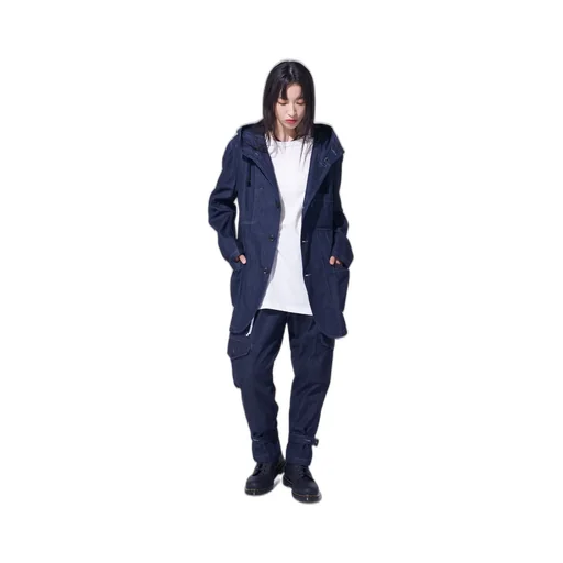 7Oz Two-Tone Denim Hooded Jacket