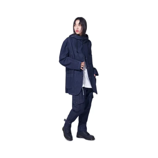 7Oz Two-Tone Denim Hooded Jacket