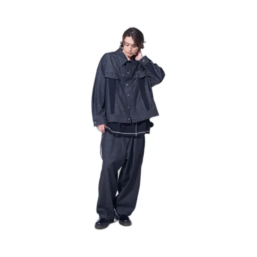 7Oz Two-Tone Denim 5Pocket Wide Pants