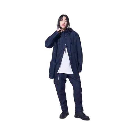 7Oz Two-Tone Denim Hooded Jacket
