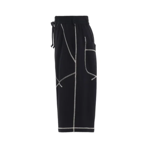 French Terry Random Stitch Sarouel Shorts
