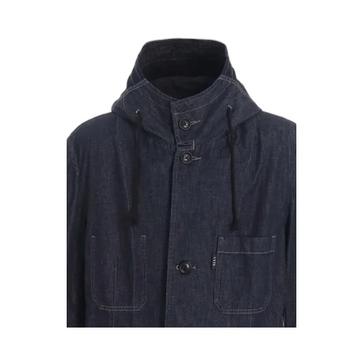 7Oz Two-Tone Denim Hooded Jacket