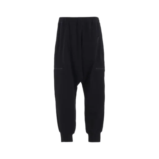 French Terry Ribbed Hem Sarouel Pants