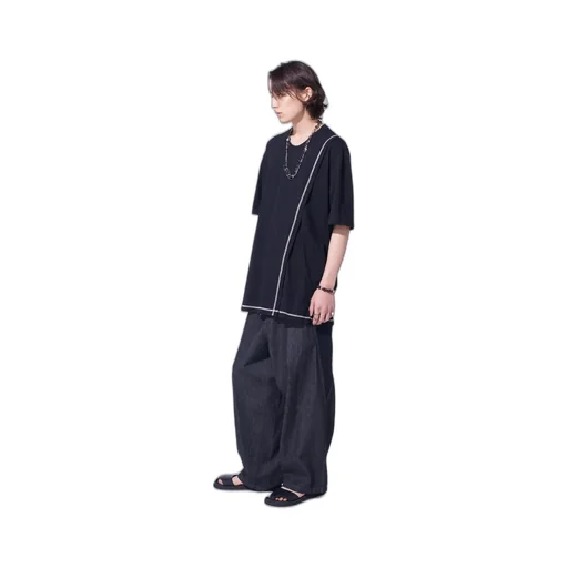 7Oz Two-Tone Denim 5Pocket Wide Pants
