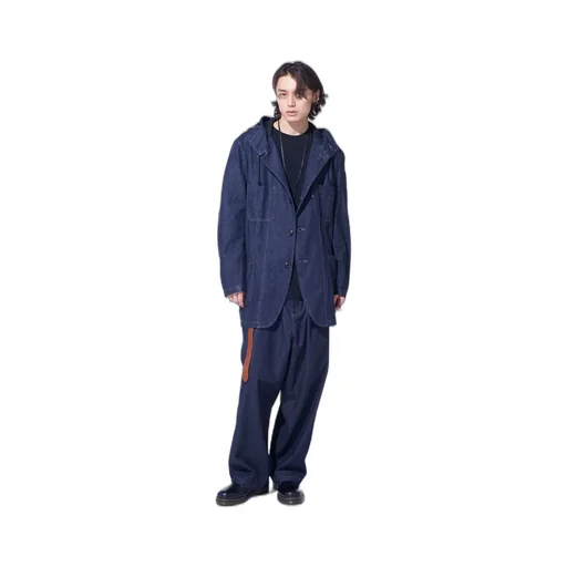 7Oz Two-Tone Denim Hooded Jacket