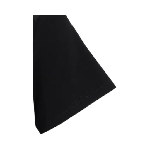 Soft Jersey+Crepe De Chine Pocket Side Slit Knot T-Shirt