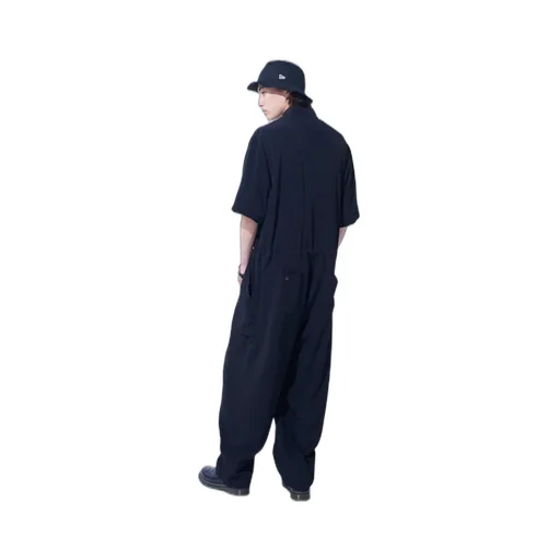Crepe De Chine Short Sleeve Military All-In-One