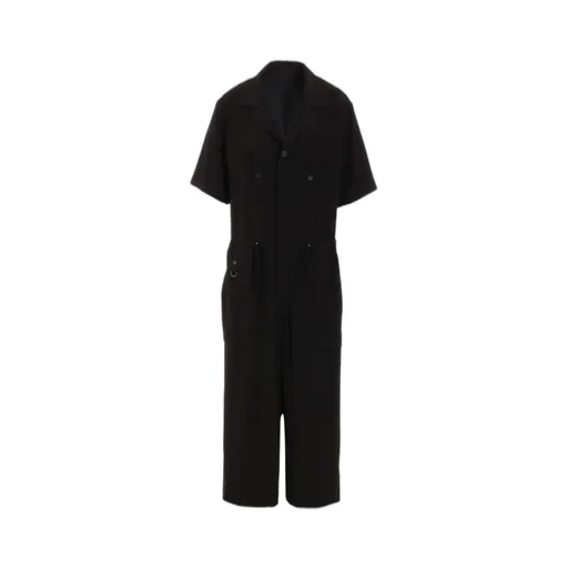 Crepe De Chine Short Sleeve Military All-In-One