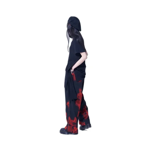 Soft Jersey+Crepe De Chine Pocket Side Slit Knot T-Shirt