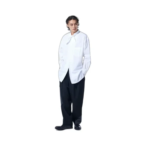 Washer Wool Gabardine Cut-Out Striped Pants