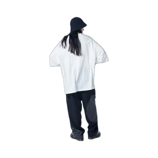 Washer Wool Gabardine Cut-Out Striped Pants