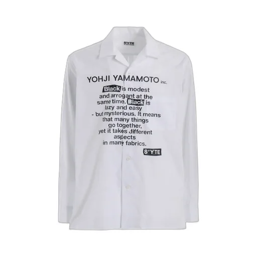 Cotton Broad「Black Is Modest」Message Printed Shirt