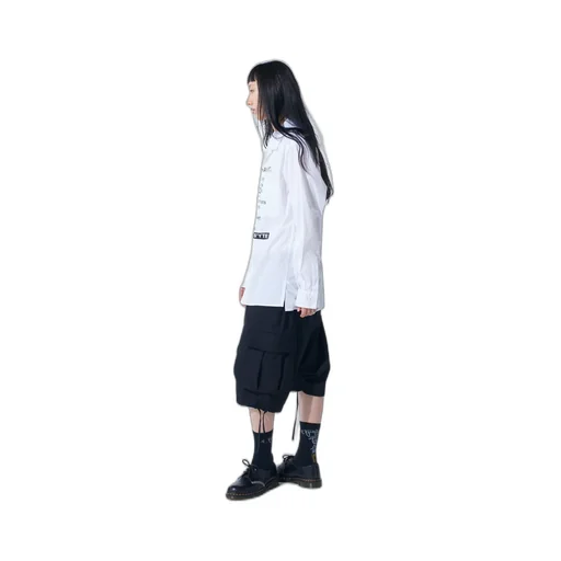 Cotton Broad「Black Is Modest」Message Printed Shirt