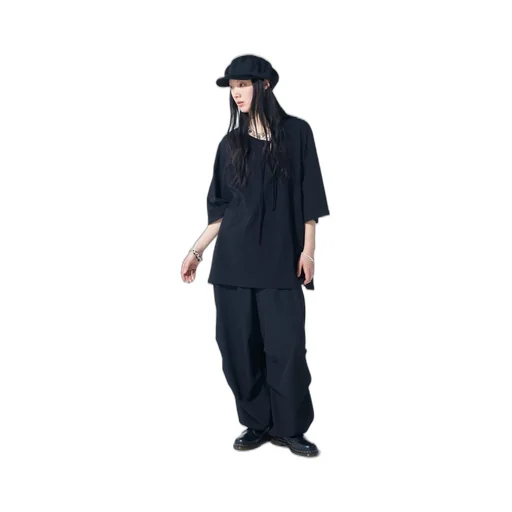 Washer Wool Gabardine Knee Tuck Military Pants