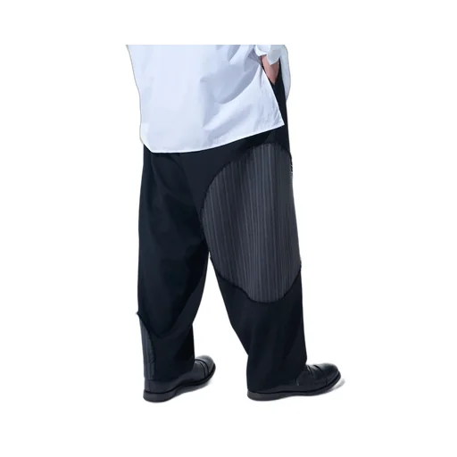 Washer Wool Gabardine Cut-Out Striped Pants
