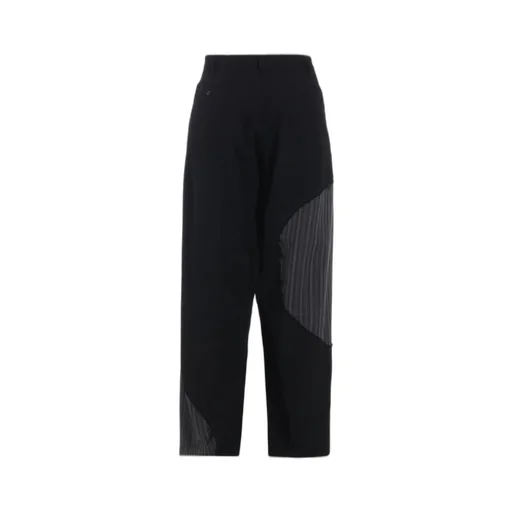 Washer Wool Gabardine Cut-Out Striped Pants