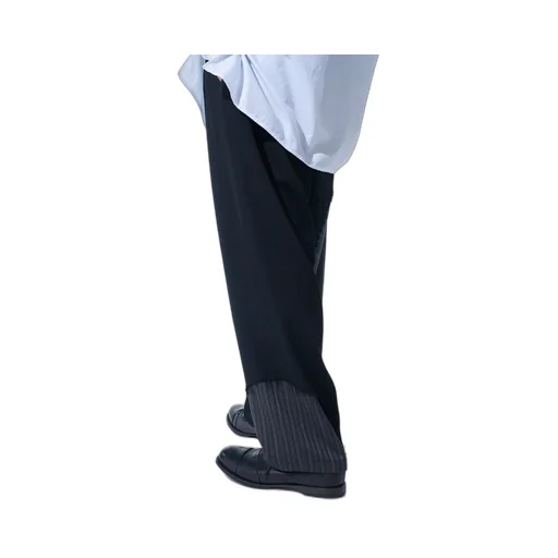 Washer Wool Gabardine Cut-Out Striped Pants