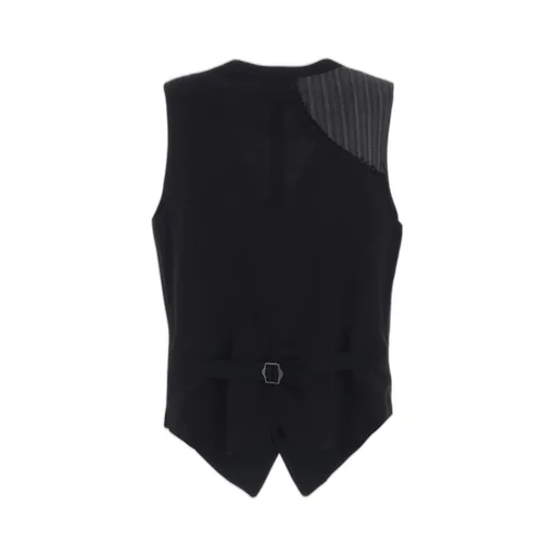 Washer Wool Gabardine Cut-Out Striped Vest