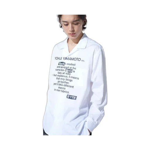 Cotton Broad「Black Is Modest」Message Printed Shirt