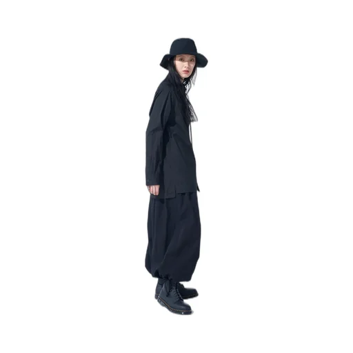 Cotton Drill Cut-Out Balloon Pants