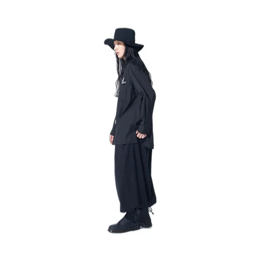 Cotton Drill Cut-Out Balloon Pants