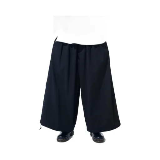 Cotton Drill Cut-Out Balloon Pants