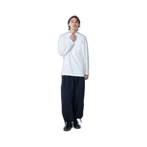 Cotton Drill Cut-Out Balloon Pants