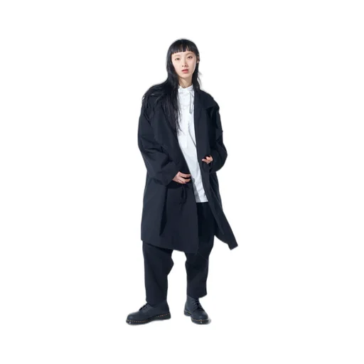 Cotton Drill Cut-Out Drape Coat