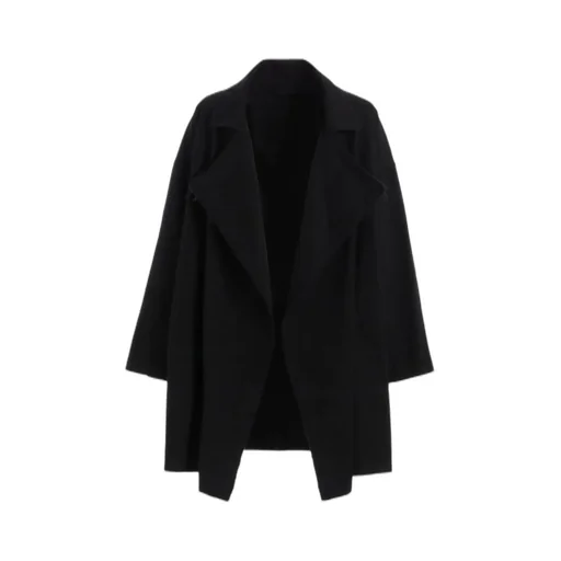 Cotton Drill Cut-Out Drape Coat