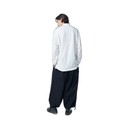 Cotton Drill Cut-Out Balloon Pants
