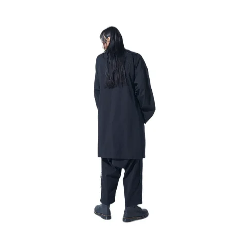 Cotton Drill Cut-Out Drape Coat